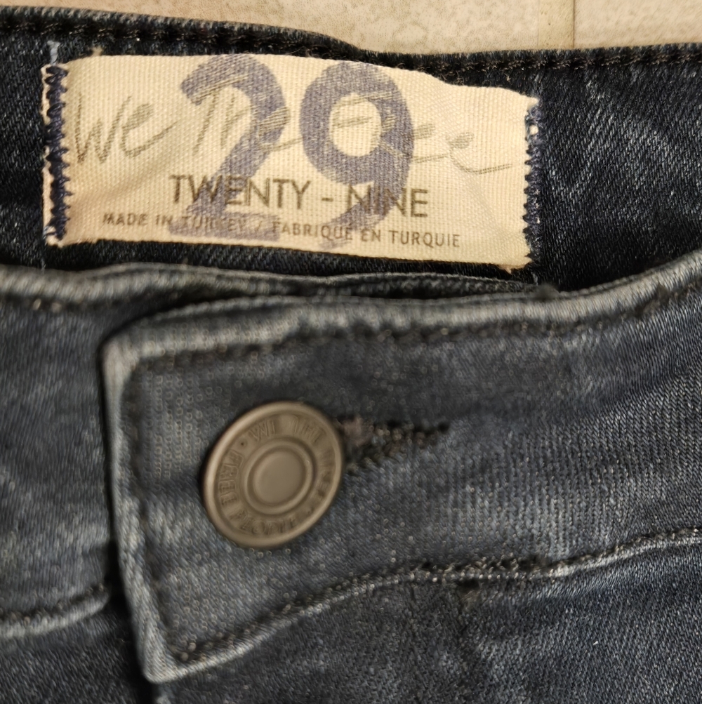Free People We The Free Flare Bell Bottom Dark Blue Denim Jeans - Picture 5 of 8